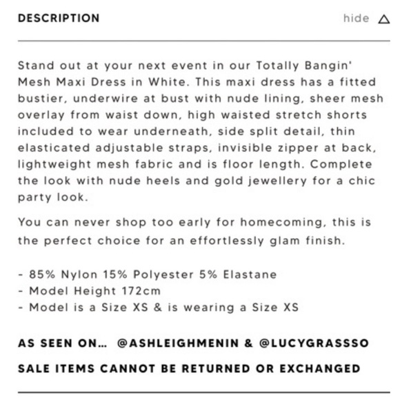 Totally Bangin' Mesh Maxi Dress White - Picture 10 of 10